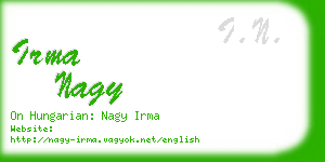 irma nagy business card